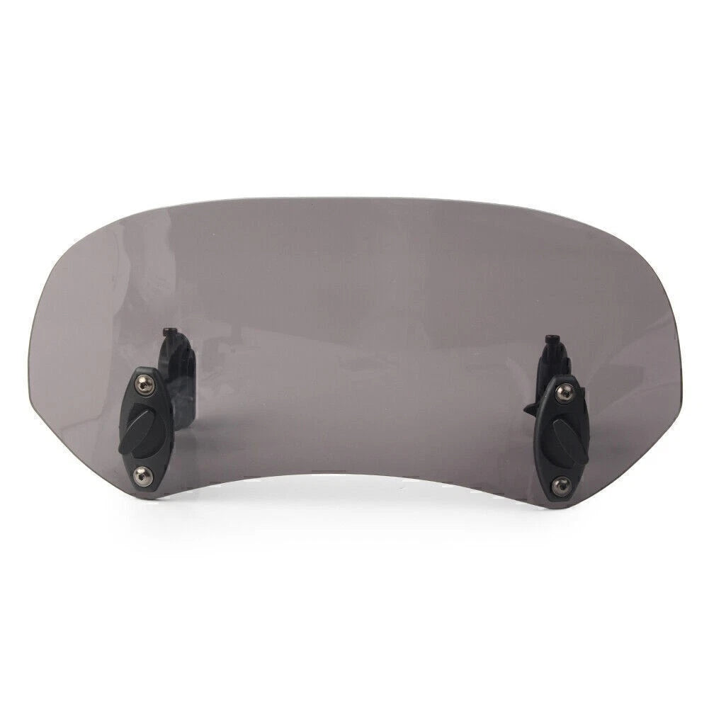Adjustable Windshield Clip On Extension Spoiler Deflector Universal Smoke