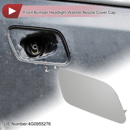 Front Right Washer Nozzle Cover Cap for Audi A6 C7 (2012–2017) 1 Pcs Silver Tone