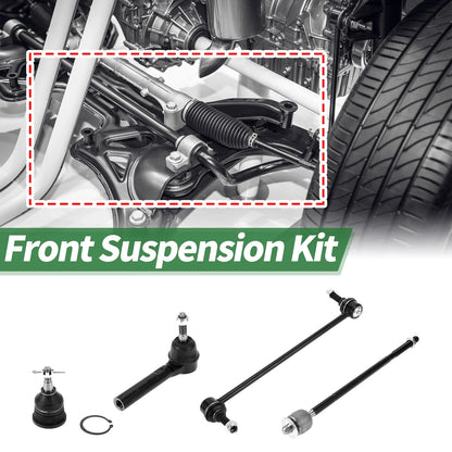 8pcs Front Suspension Kit Tie Rod End Sway Bar Link for Volkswagen Routan (2009–2019)