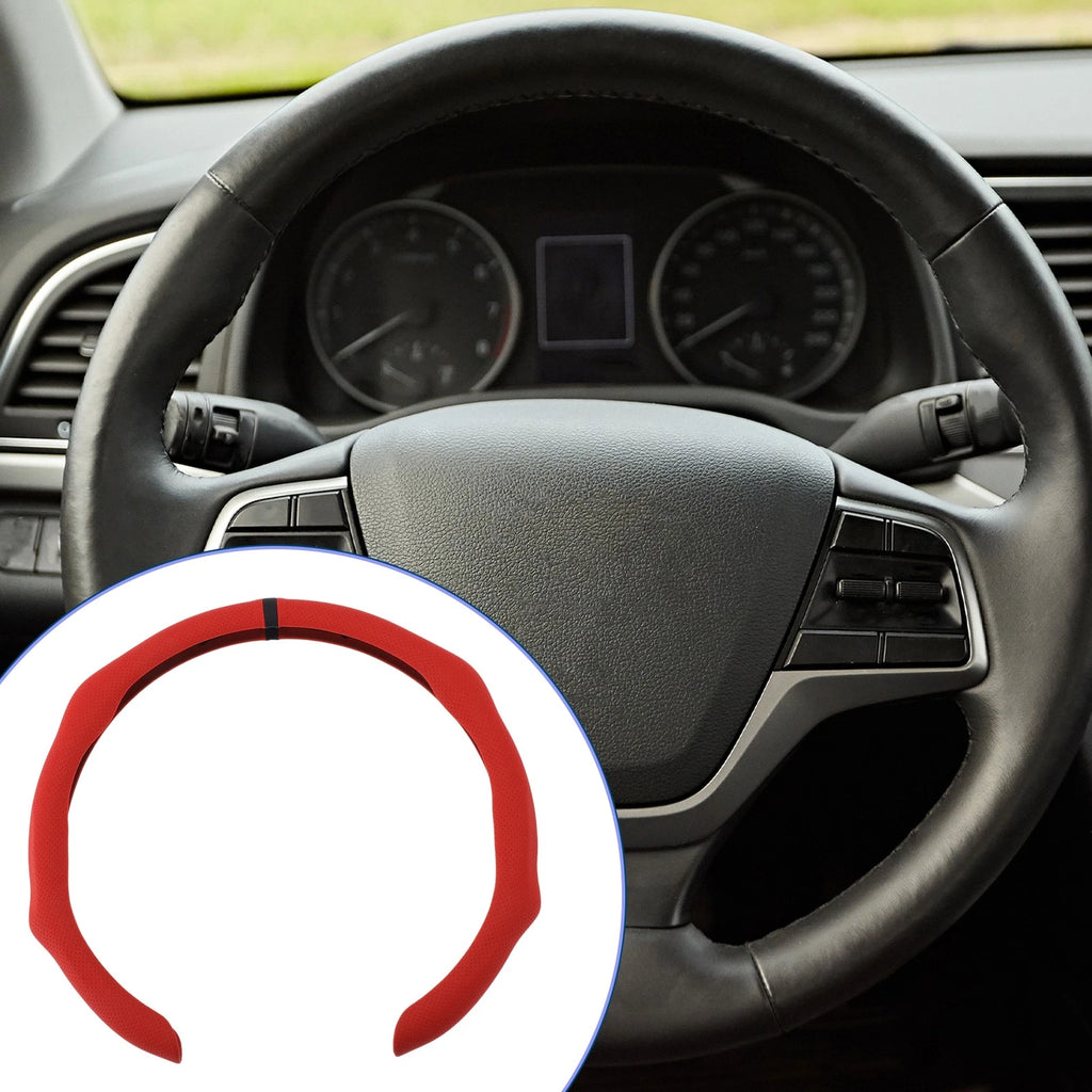 Steering Wheel Cover for ABS Car (14.96") Red Black 1Pc