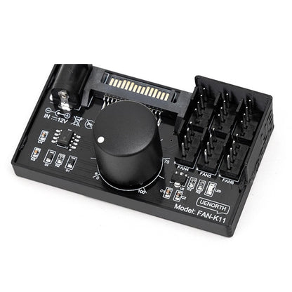 4-Way PWM Fan Speed Controller Hub for SATA Powered Server Fans