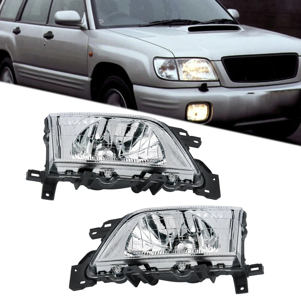 Halogen Headlights Set for Subaru Forester (2001–2002) Driver + Passenger Side