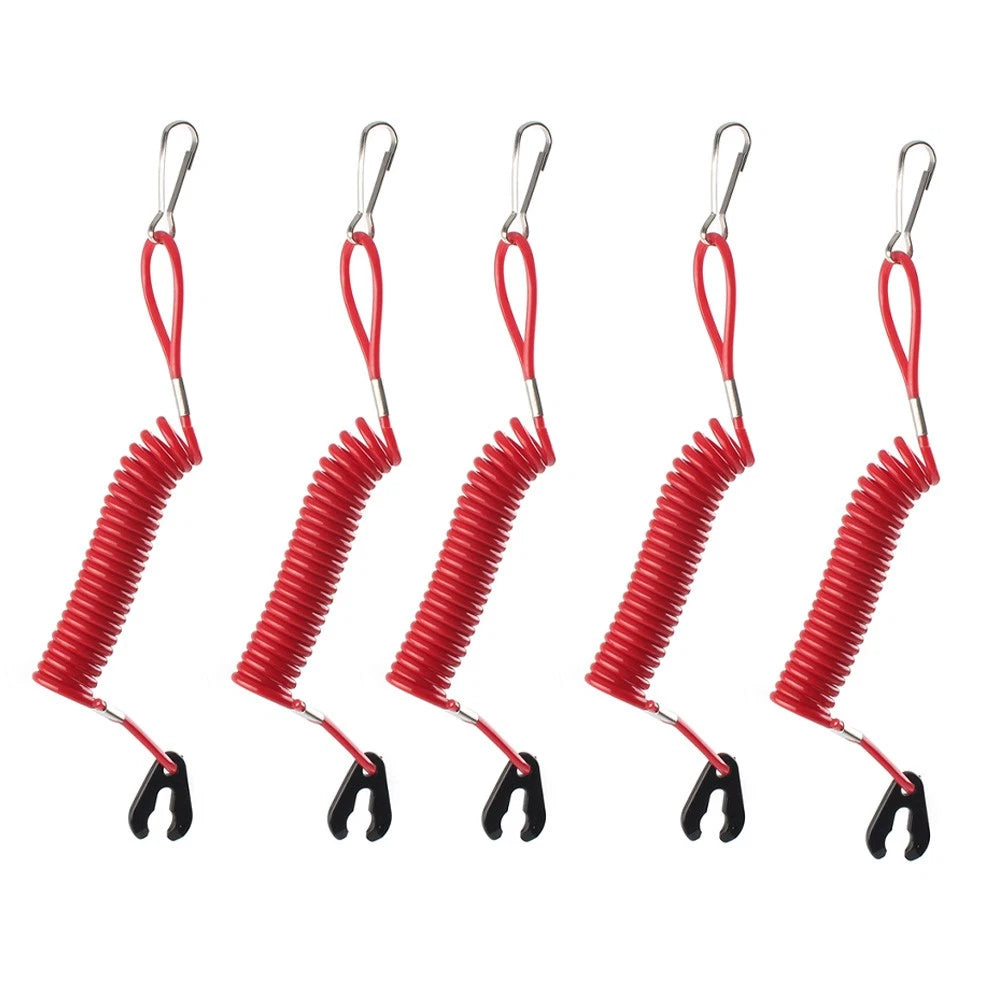 5X Outboard Kill Switch Lanyard Tether for Yamaha Evinrude