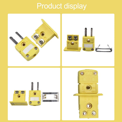 Set of 1 Alloy K Type Thermocouple Miniature Socket & Panel Mount Plug-Connector