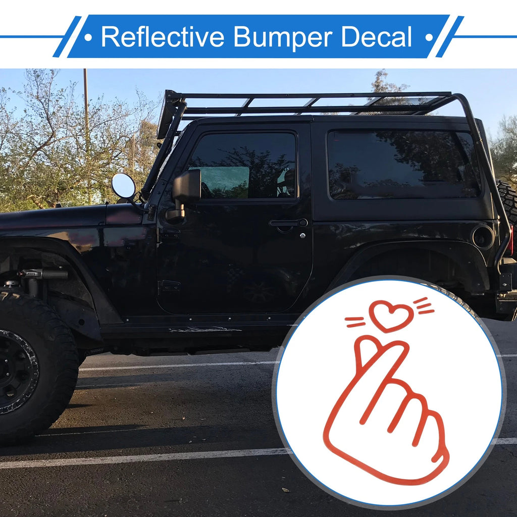 Reflective Bumper Decal for - Red Heart