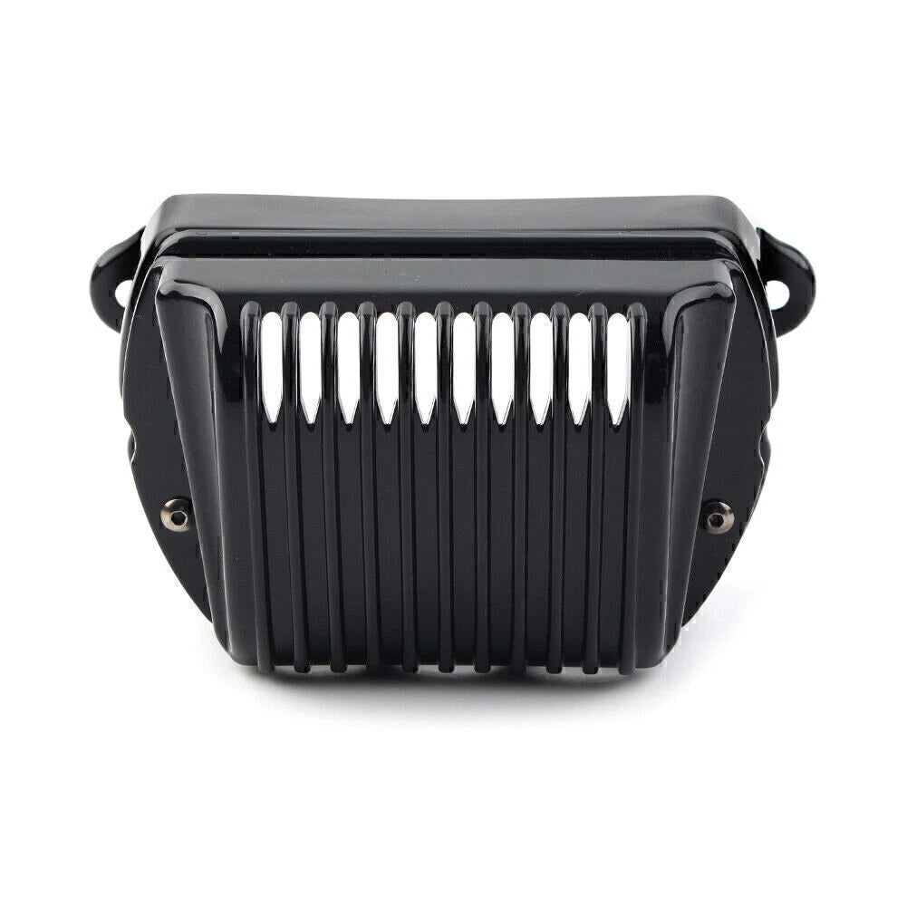Black Front Voltage Regulator Cover Accent for Harley Bagger (1997–2011)
