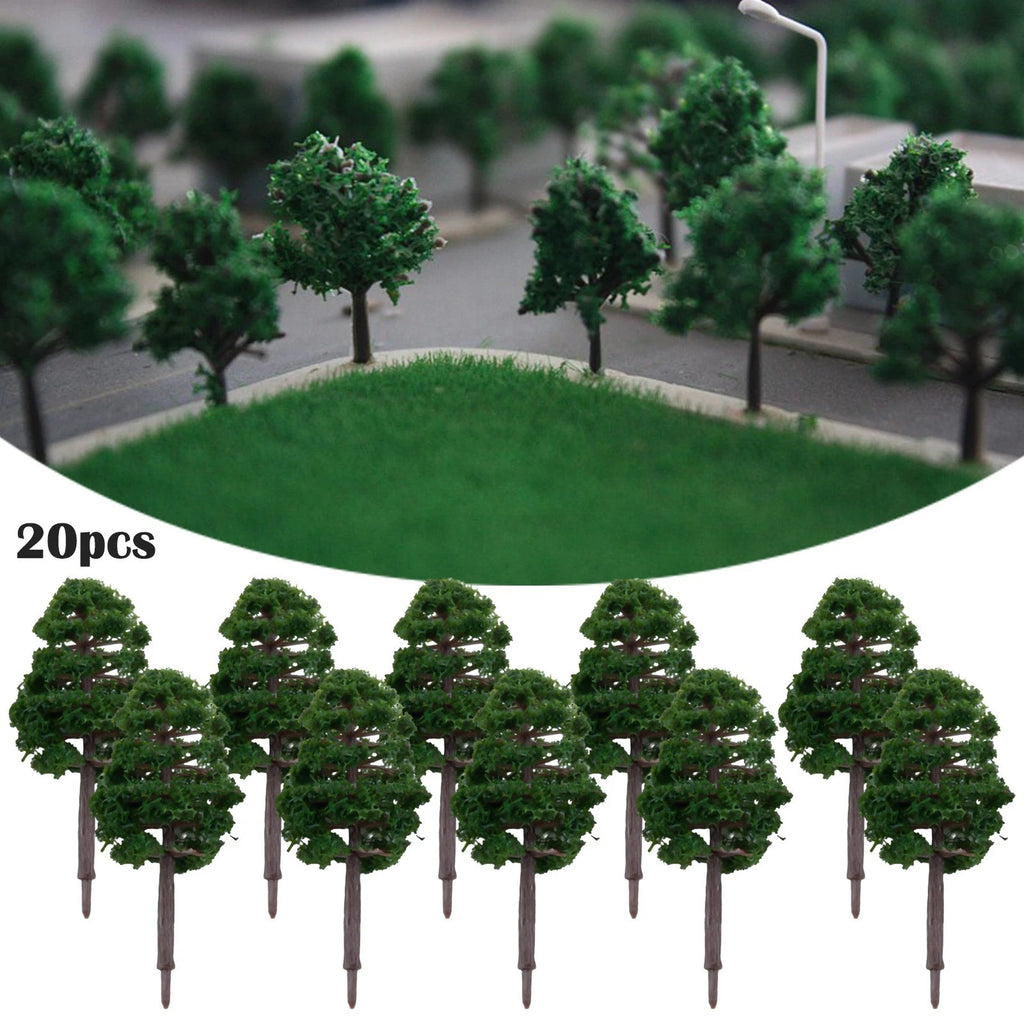20Pcs Model Trees for Scenery Street Railway Layout (Scale)