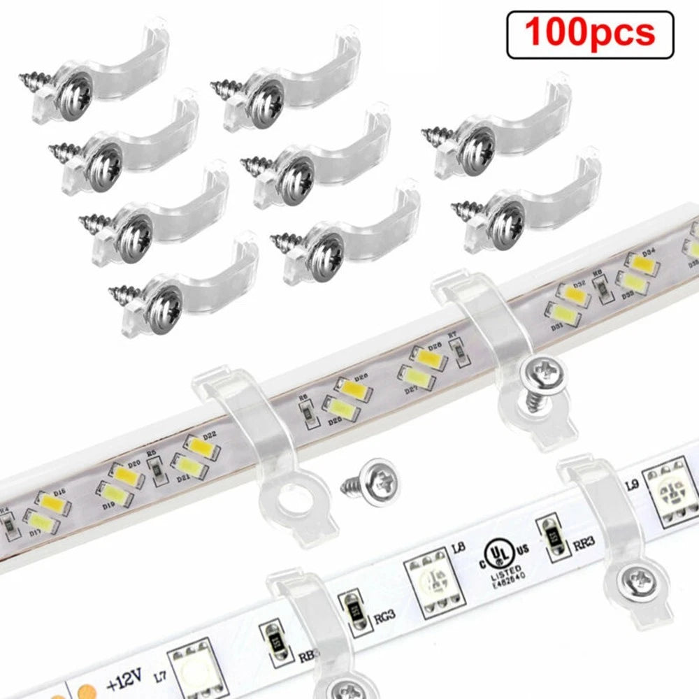 Set of 100 Bracket Clips for 5050 RGB LED Strip Light