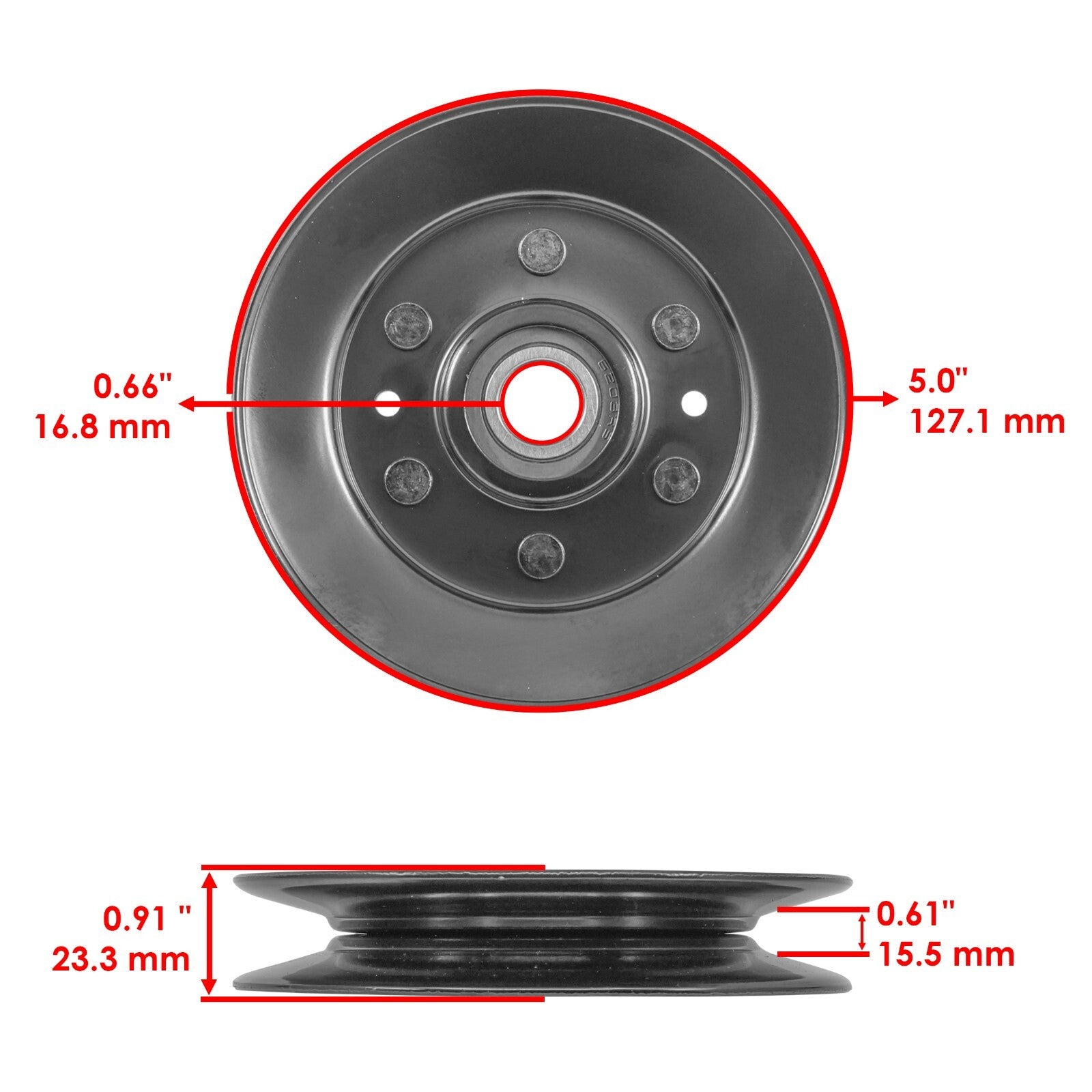 Deck Pulley with Idler Pulley Replacement for John Deere X300 X304 (2002–2018)