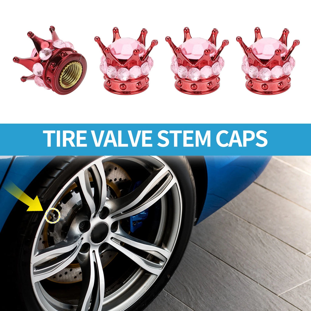 Valve Stem Caps Wheel Valve Cap Replacement Set for Car SUV Bike RV (4pcs)