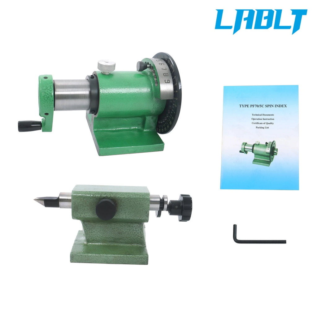 Spin Index Fixture with Tailstock for Milling Machine (LABLT 5C)