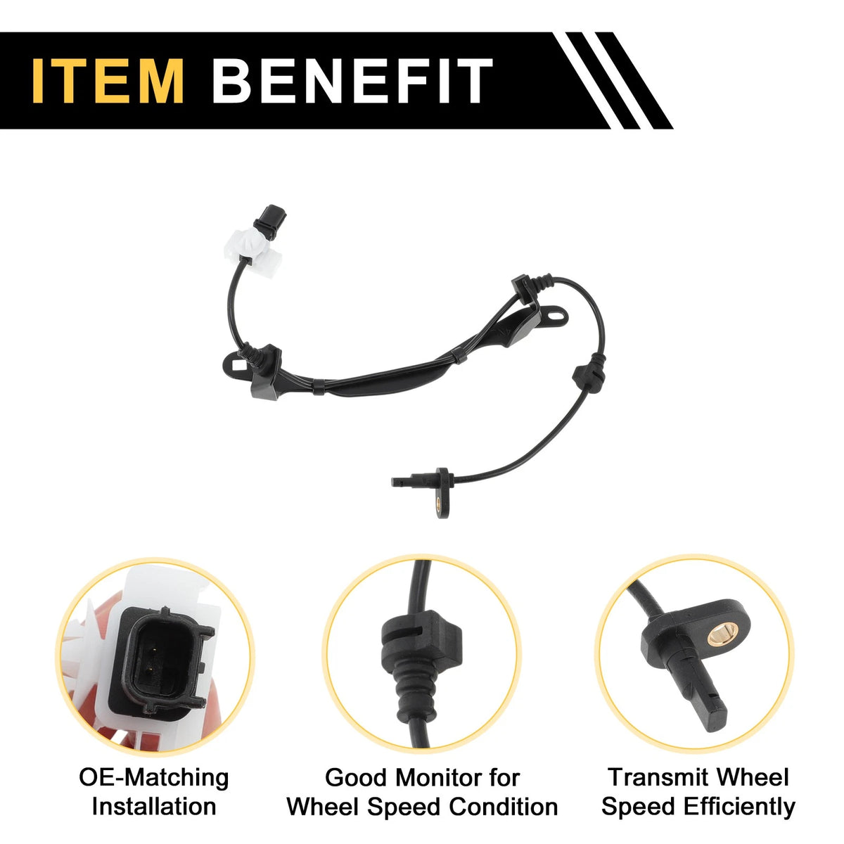 ABS Wheel Speed Sensor No. 57475T4NH01 for Honda Jade (2012–2024) Rear Left