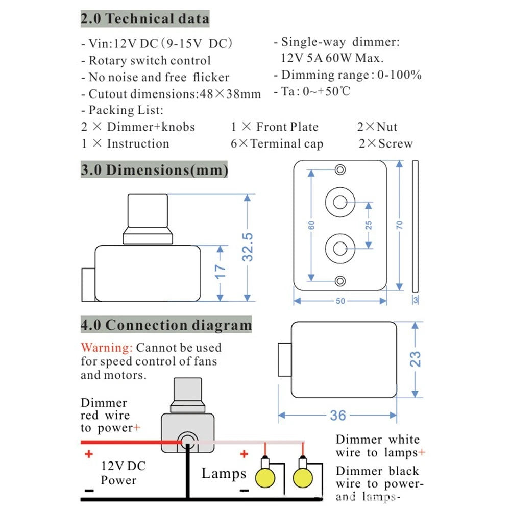 LED Dimmer Switch for Simplified Installation