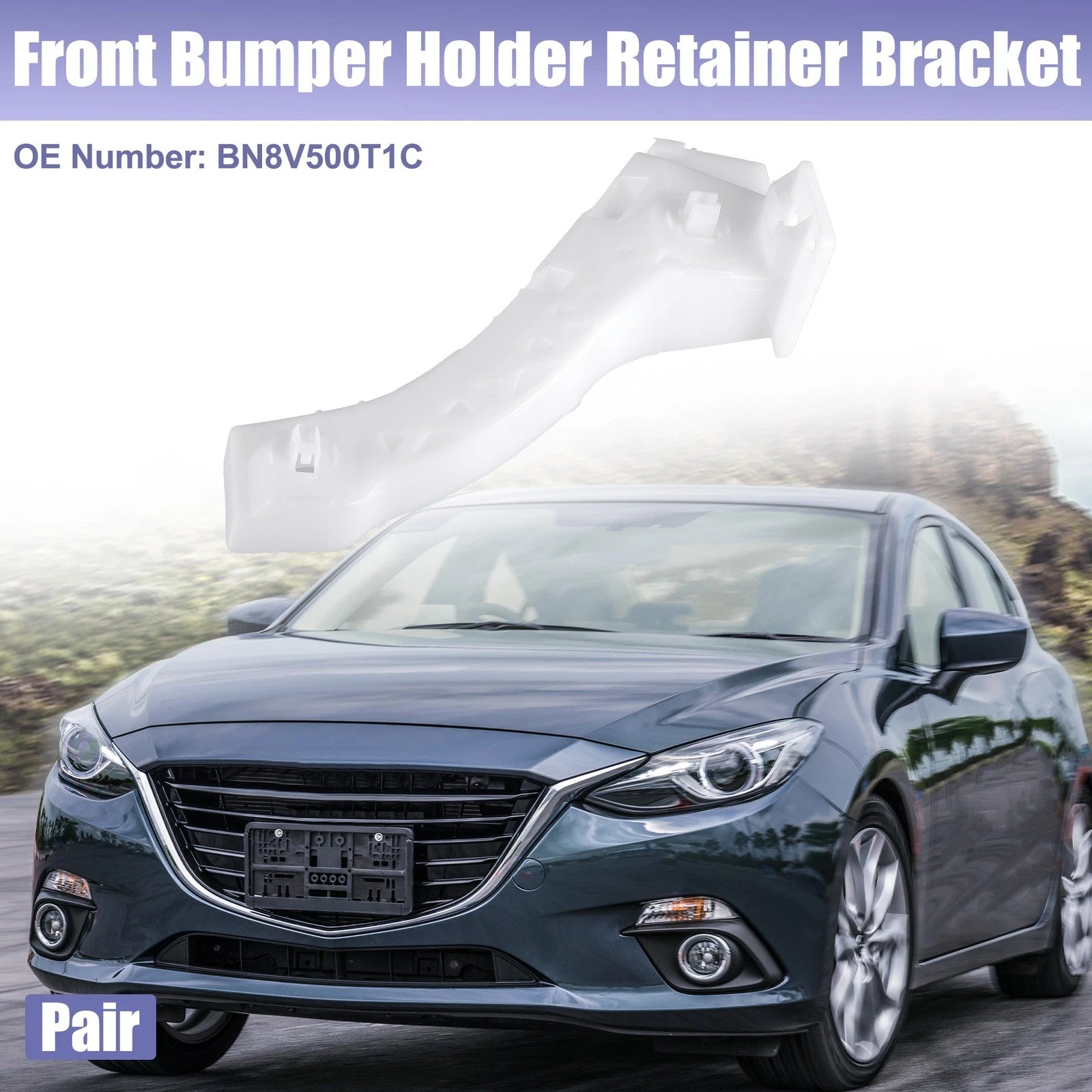 Front Left Side Bumper Mounting Bracket Replacement for Mazda 3 (2004–2009)