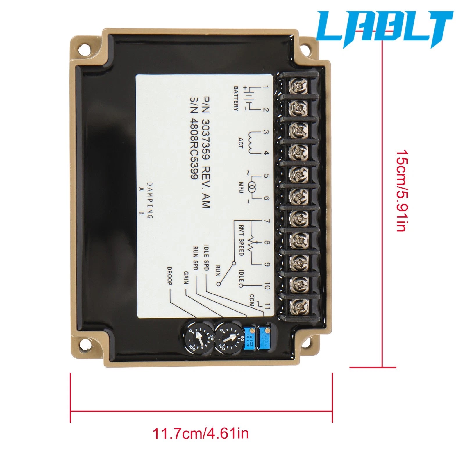 Electronic Engine Speed Controller for Generator Engine (LABLT 3037359)