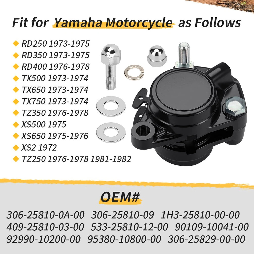 Front Brake Caliper Assembly w/Pads for Yamaha RD250 RD350 RD400 (1973–1978)