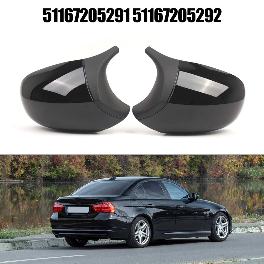 Mirror Cover Cap Gloss Black Cap ABS Material Easy Installation OEM Fitment