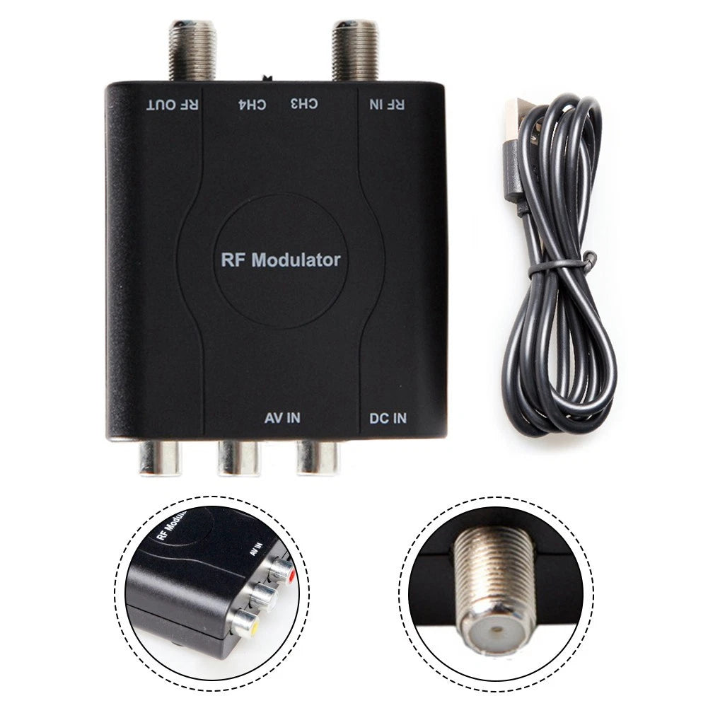 M61A RF Converter for AV to RF Signal Modulation (Portable)