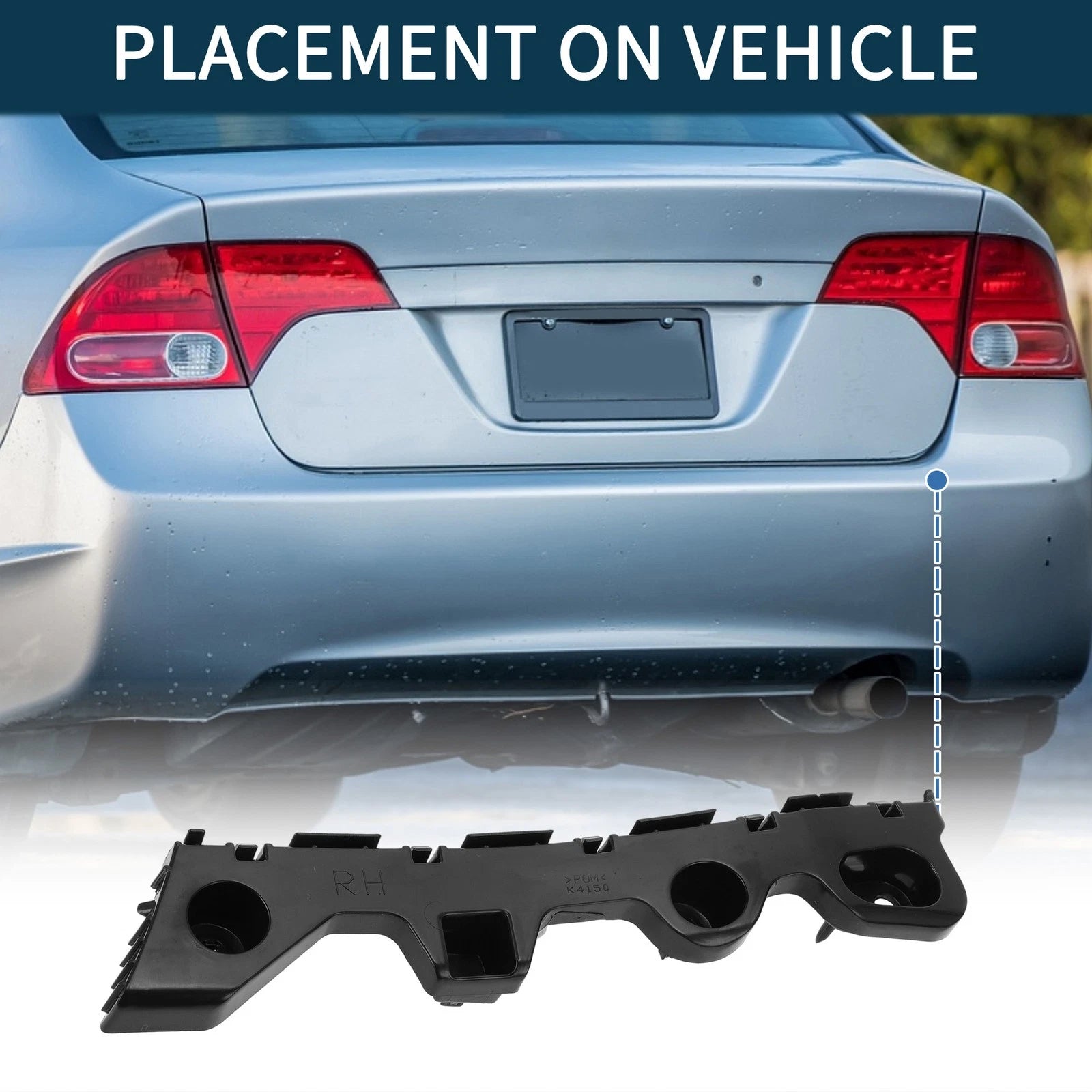 Right Rear Bumper Retainer Bracket for Mazda CX-5 (2013–2016)