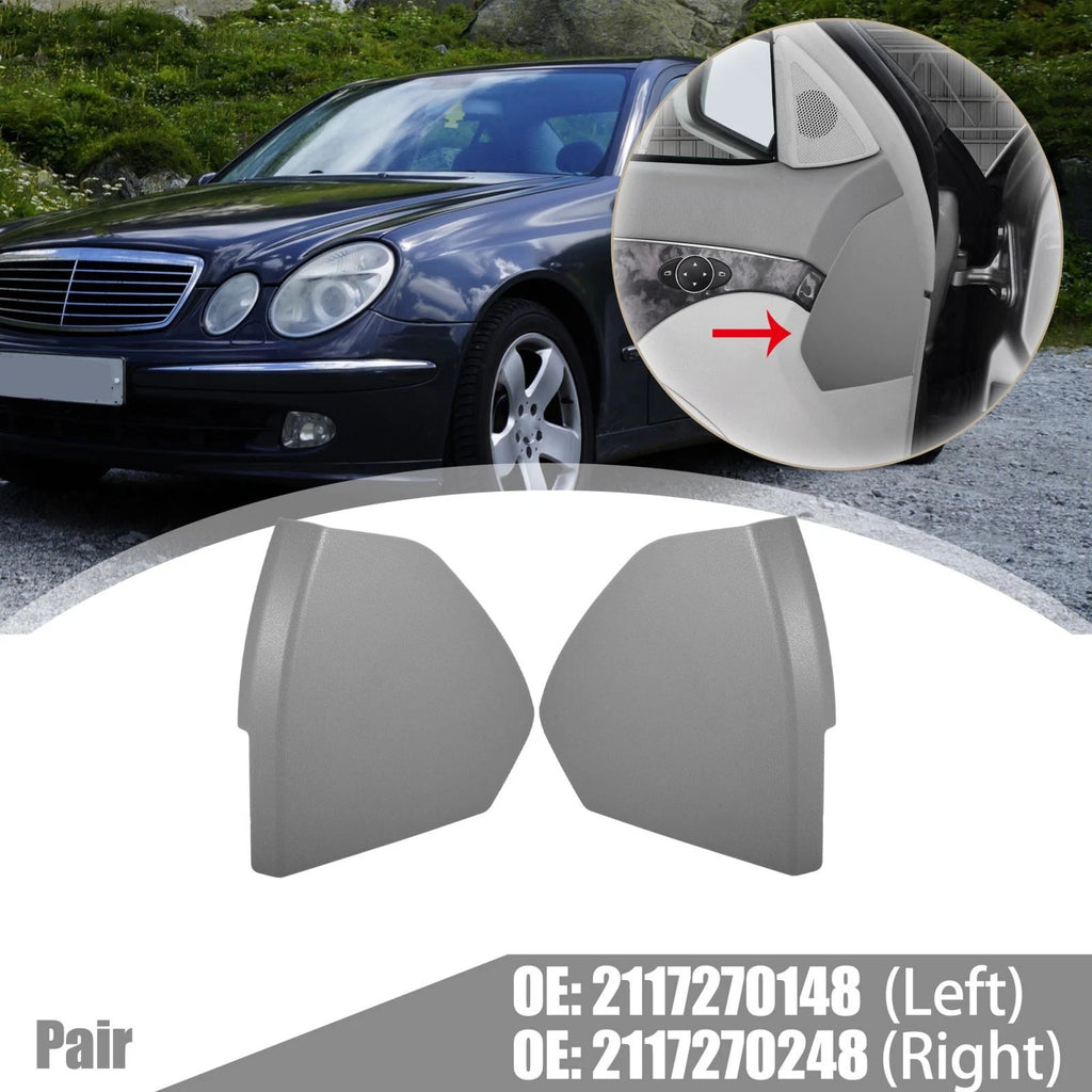 Pair Front Door Cover Trim Panel Replacement for Mercedes Benz E-Class (2003–2009)