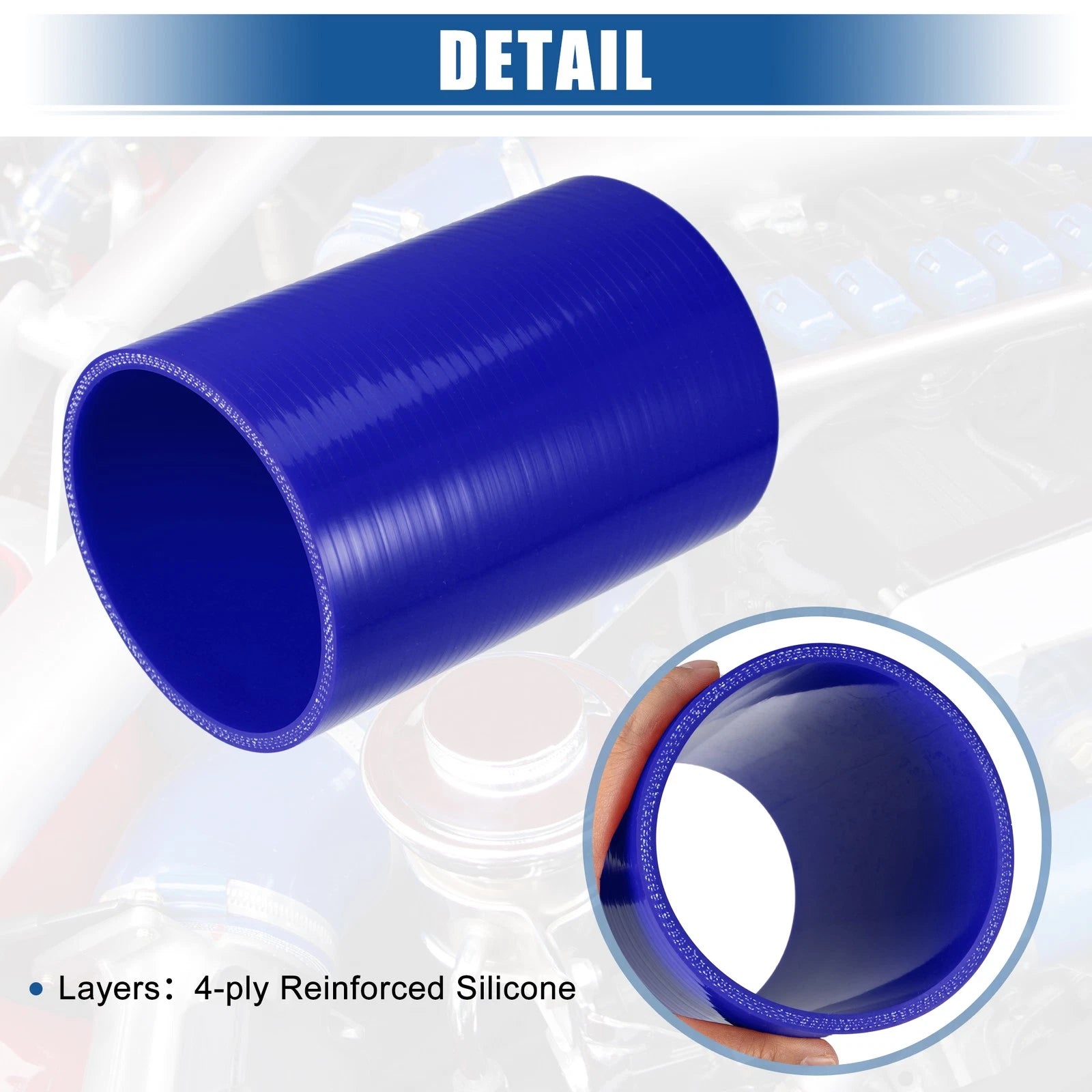 3.75" ID 6" Length Silicone Reducer Hose for Intercooler (Universal)
