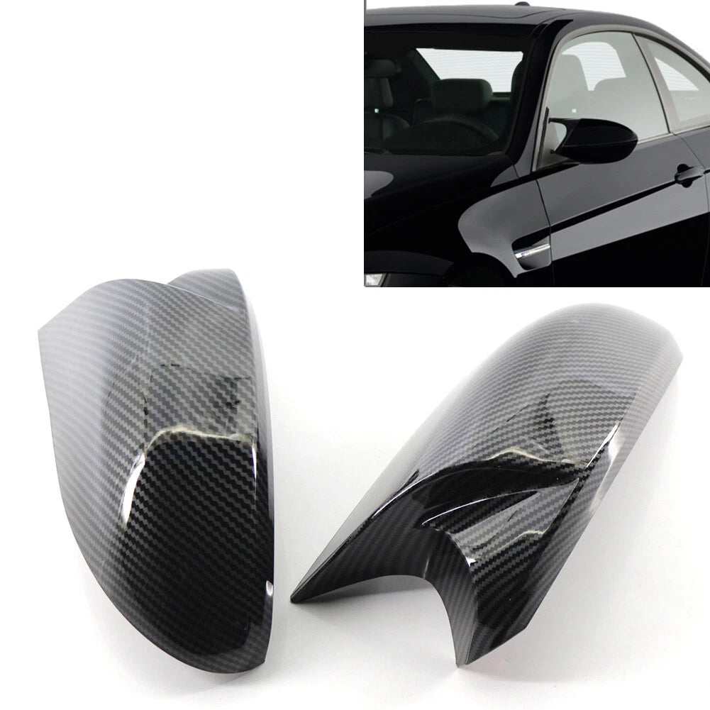 Gloss Black Rearview Mirror Cover Caps for BMW E81 E82 E87 E88 E90 E91 E92 E93