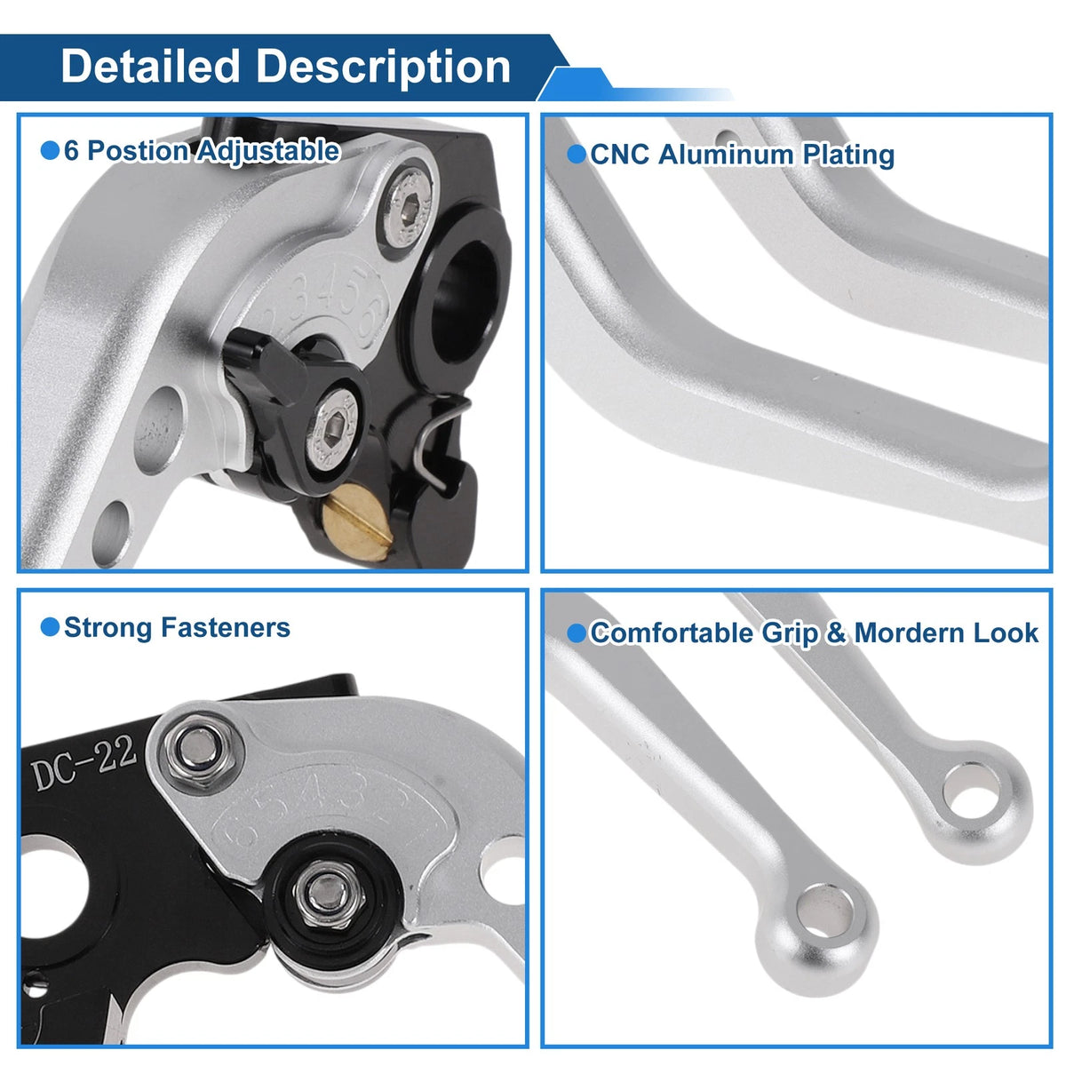 Adjustable Short Brake Clutch Lever for Ducati Hypermotard 796 (2008–2012)