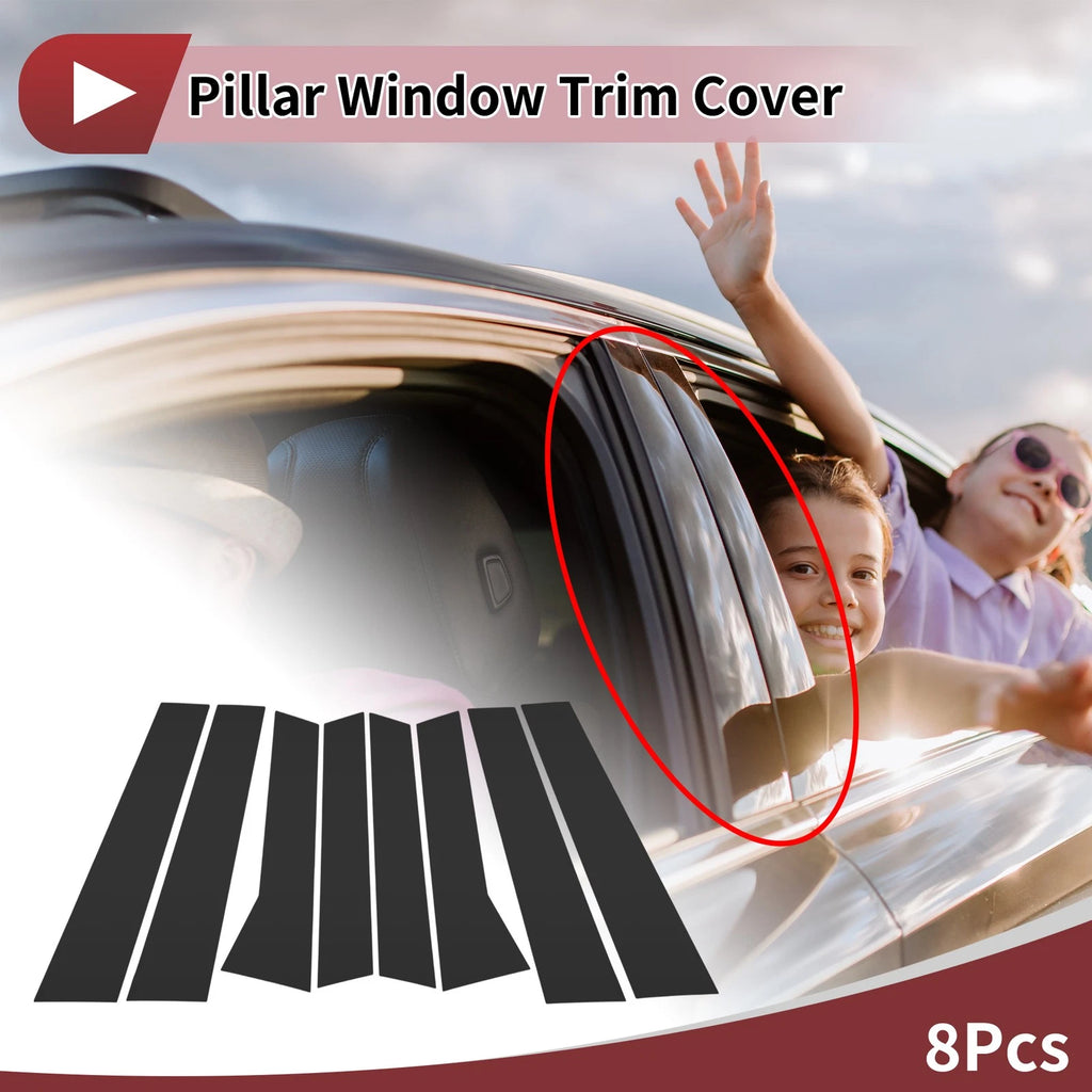 Door Pillar Window Trim for Audi Q7 (2006–2015) Black Front Rear Left Right