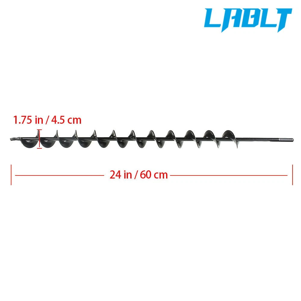 1.75" × 24" Rust-Proof Auger Drill Bit for Garden Planter (LABLT)