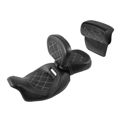 Driver Passenger Seat & Backrest for Harley Touring CVO Road Glide (2014–2023)