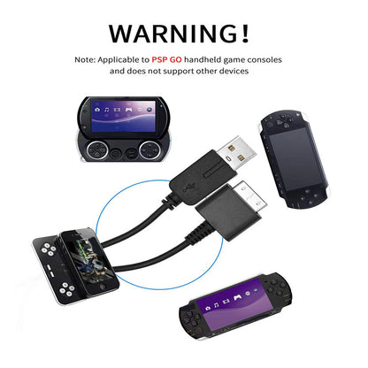 2X USB 2.0 Data Sync Transfer & Power Charger Cable for PSP Go