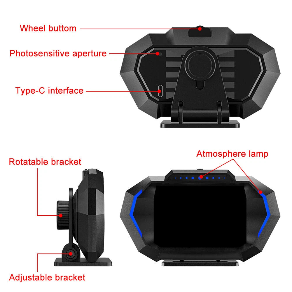 OBD2 GPS HUD Head-Up Display for Cars (2010–2023)