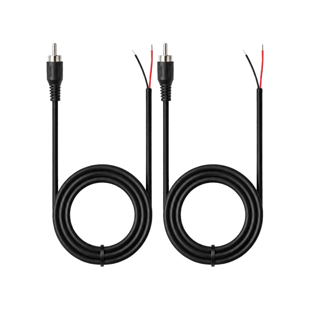 1m RCA Male Plug to Bare Wire Pigtail Audio Cable for HDTV