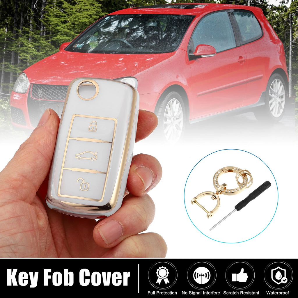 3 Button Remote Key Fob Case Replacement for Volkswagen Jetta Eos (2005–2018)