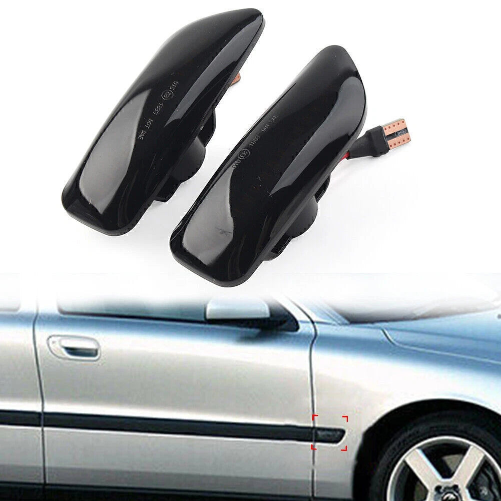Dynamic Smoked LED Side Marker Turn Signal Light for Volvo S60 S80 V70 XC90