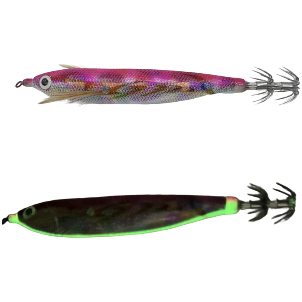 12cm Squid Jig Lure with BKK Hook - Luminous Shrimp Imitation