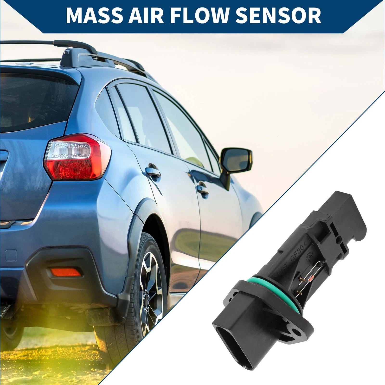 1 Pcs Mass Air Flow Sensor Replacement for Volkswagen Black (2000–2010)