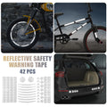 42pcs Reflective Safety Warning Tape for Motorcycle Bike Parking (White)