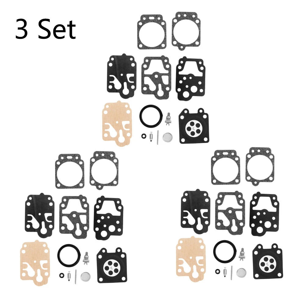 Set of 3 Carburetor Repair Kits for Walbro K20-WYJ Honda GX25 GX35