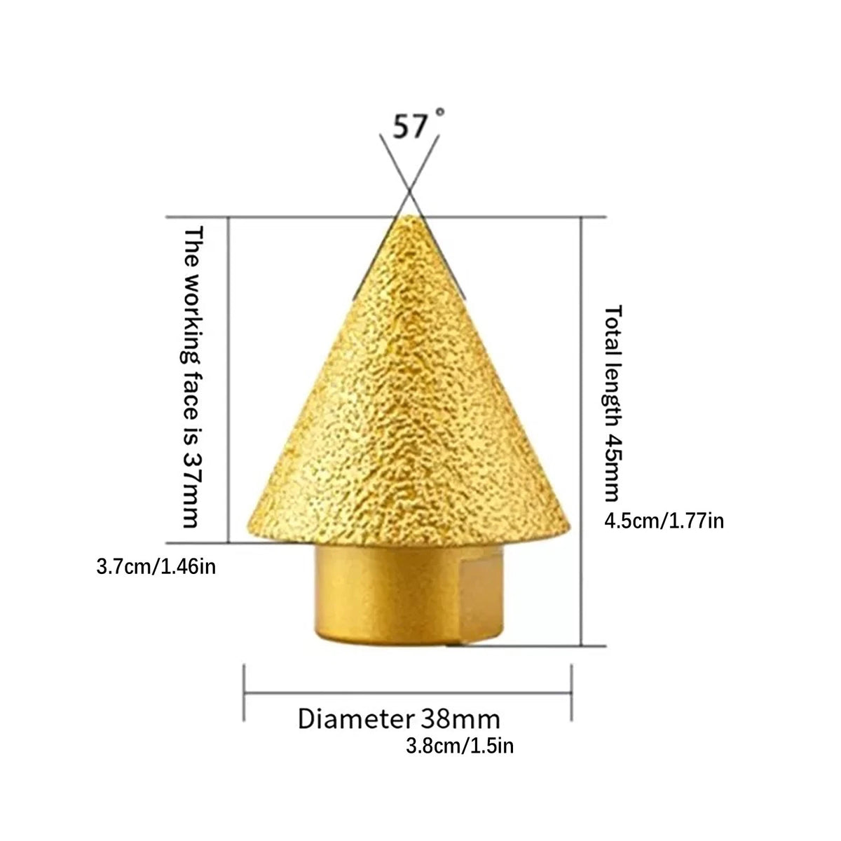 M14 57° Diamond Chamfer Bit for Tile Cutter Marble Concrete