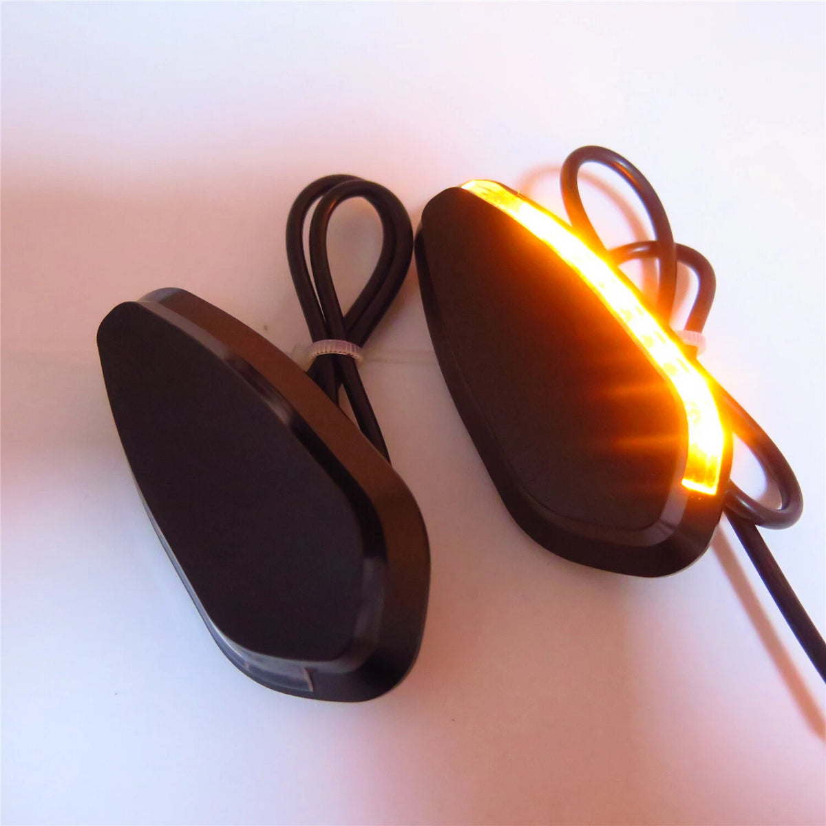 LED Signal Black Mirror Block Off Base Plates for Yamaha R1 (2000–2008)