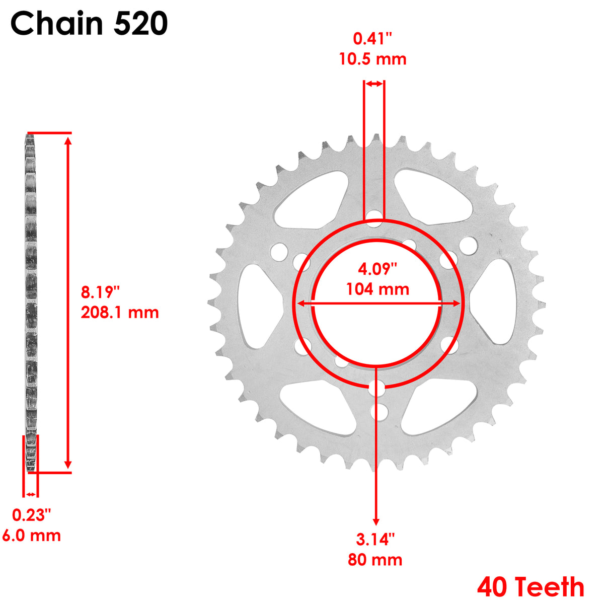 Rear Sprocket Replacement for Polaris Trail Boss 330 (2003–2010)