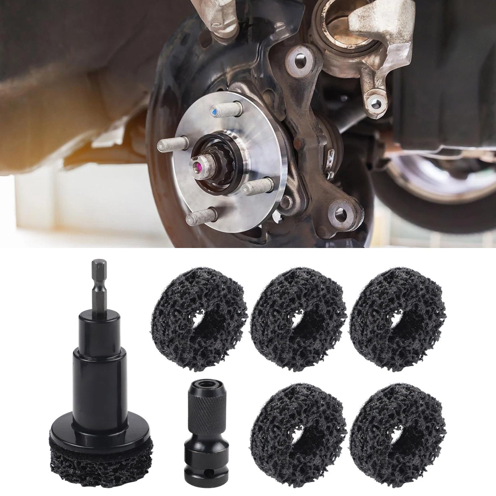 8PCS Hub and Brake Disc Rust Remover Tools for Cars (Universal)