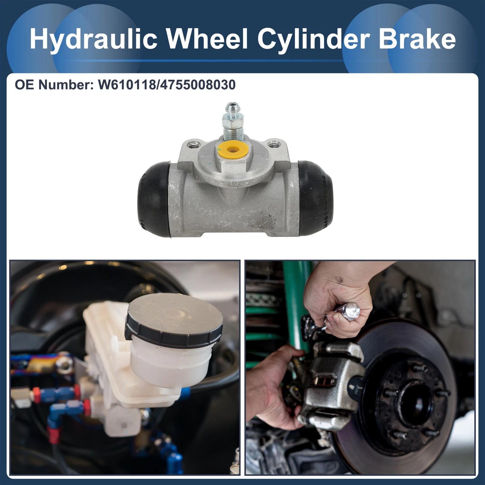 Brake Wheel Cylinder Replacement for Toyota Sienna (2004–2010) Aluminum 2 Pcs
