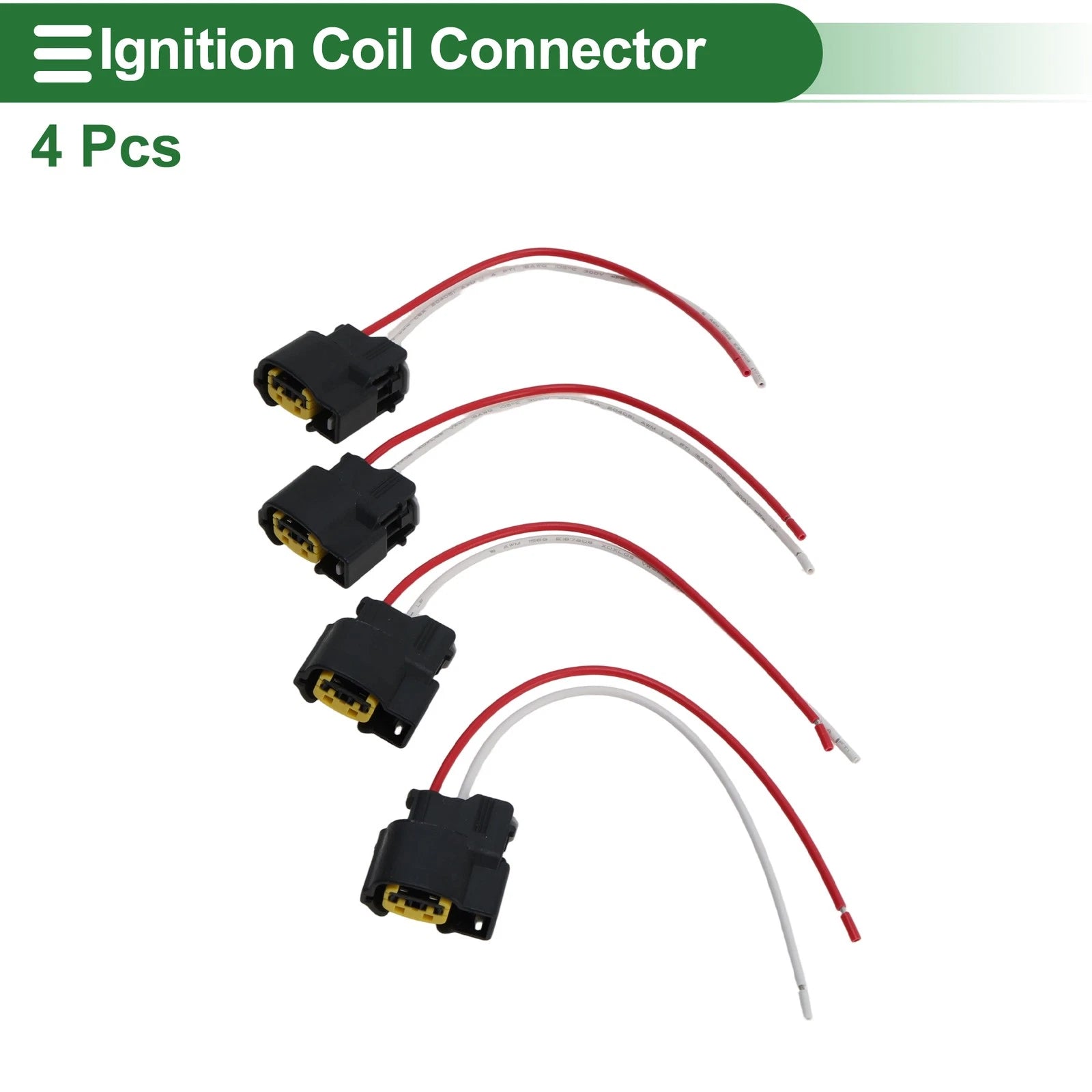 Ignition Coil Connector 4 pcs Replacement for Hyundai Accent 1.6L (2012–2020)