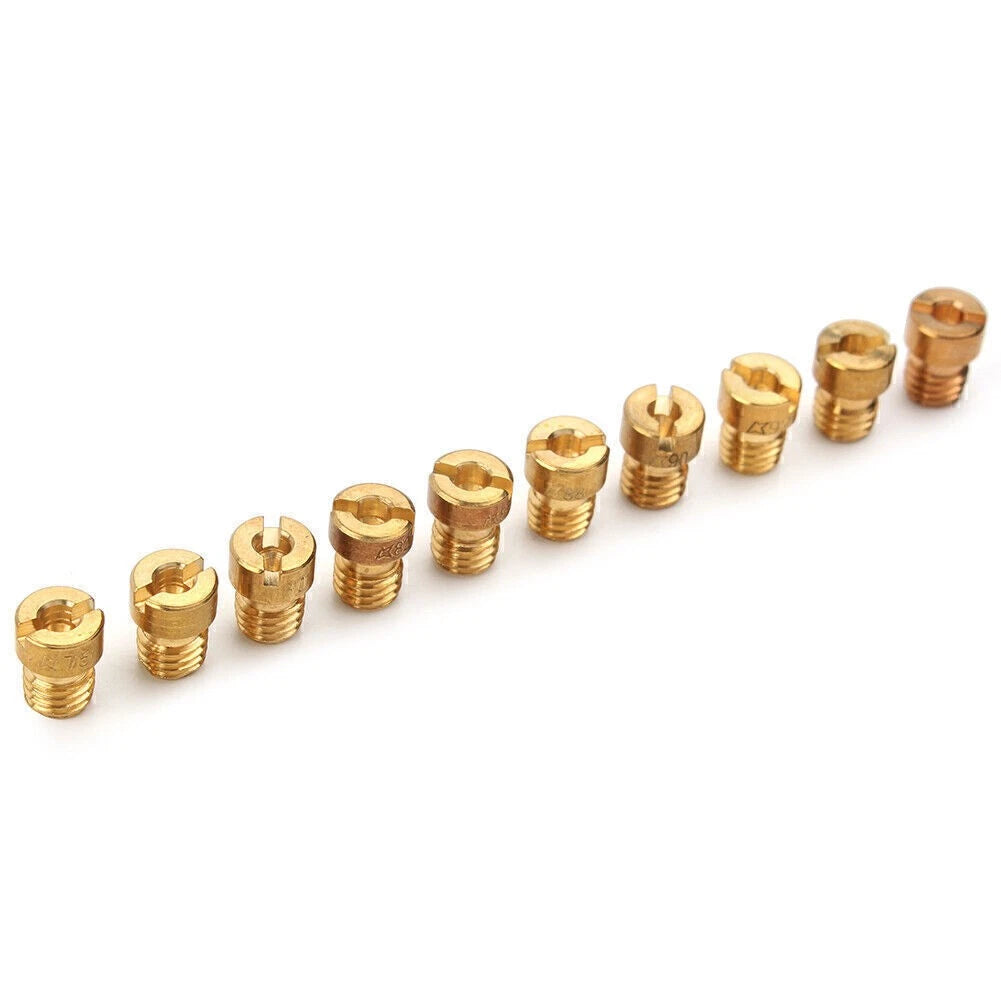 10PCS Main Jets Nozzle Kit 5MM for Dellorto Carburetor (75–98)