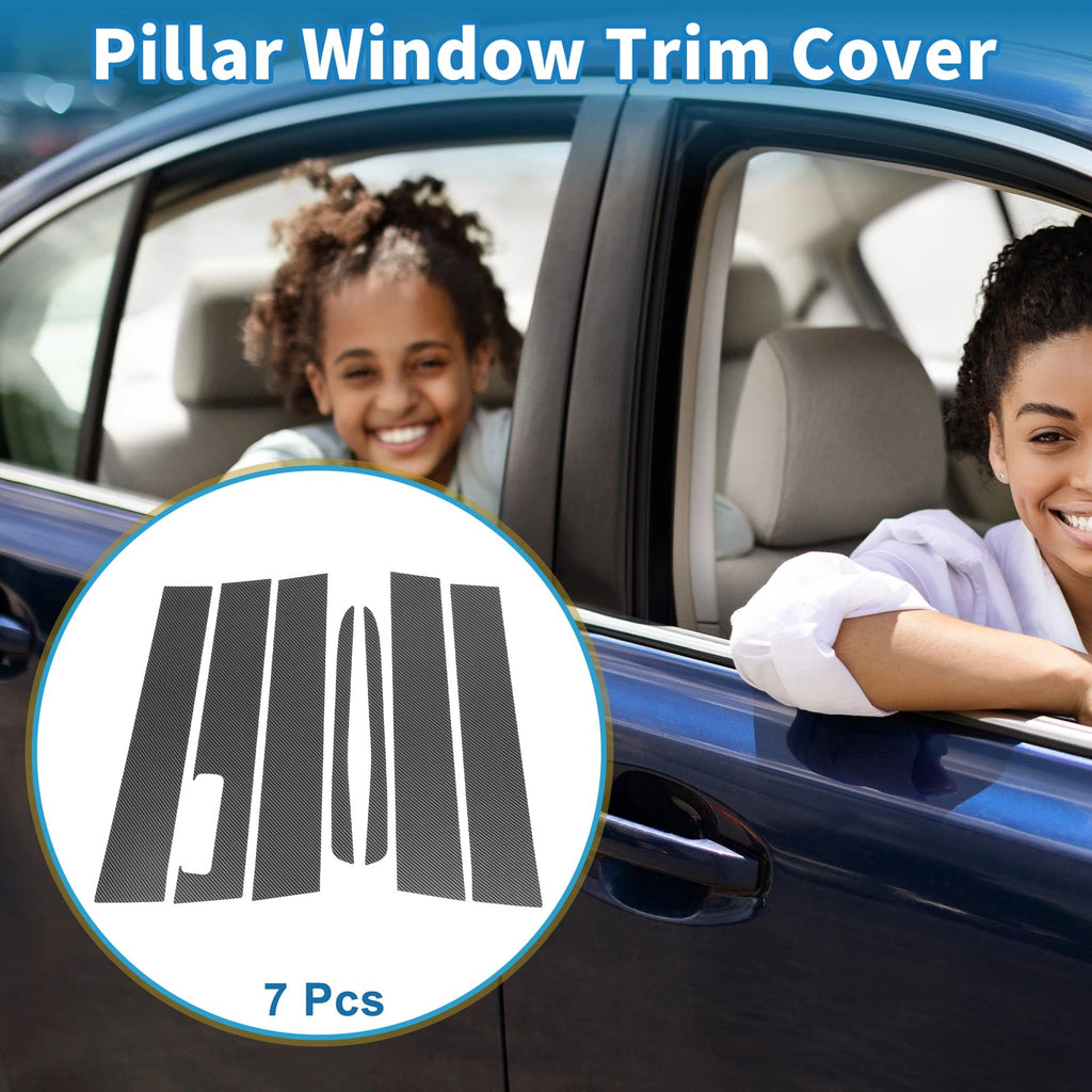 7pc Door Pillar Window Trim Carbon Fiber Pattern for Ford Maverick (2022–2023)