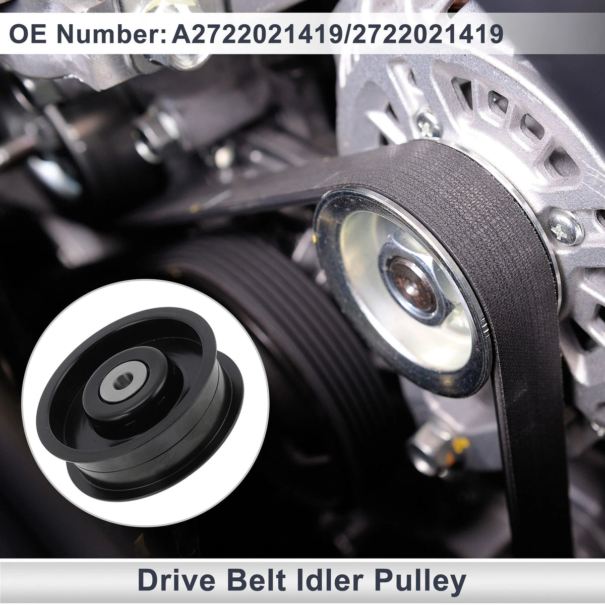Drive Belt Idler Pulley Replacement for Mercedes-Benz W463 2009–2014