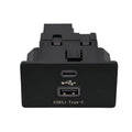 Black Plastic Module for Car with Type C + USB Upgrade