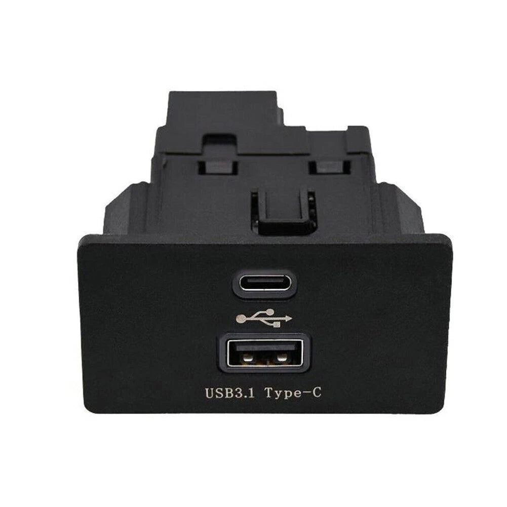 Black Plastic Module for Car with Type C + USB Upgrade